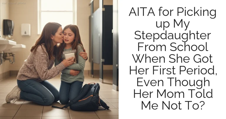 AITA for Picking up My Stepdaughter From School When She Got Her First Period, Even Though Her Mom Told Me Not To?