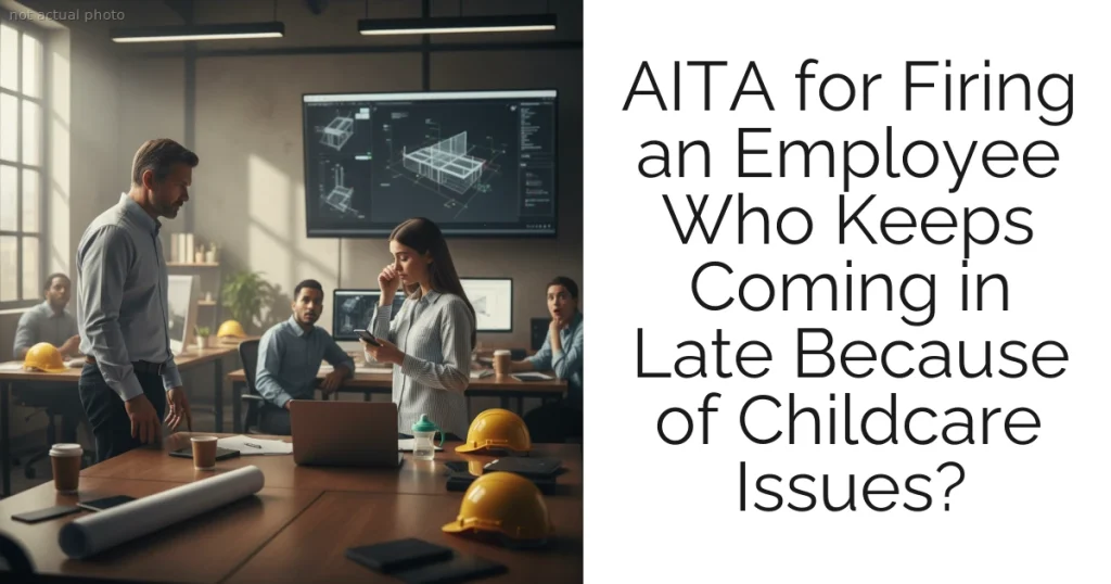AITA for Firing an Employee Who Keeps Coming in Late Because of Childcare Issues?