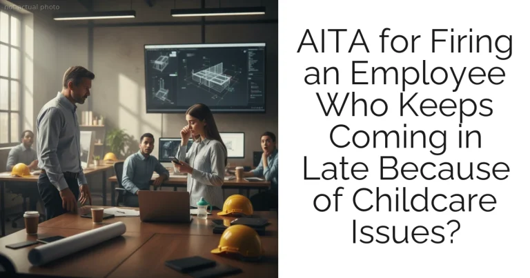 AITA for Firing an Employee Who Keeps Coming in Late Because of Childcare Issues?