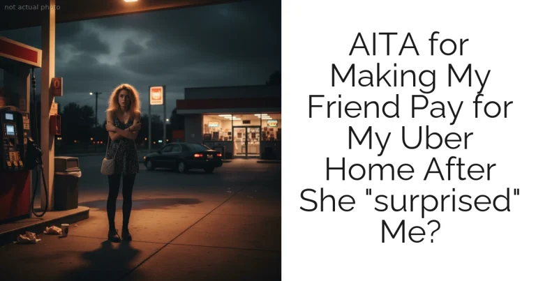 AITA for Making My Friend Pay for My Uber Home After She "surprised" Me?