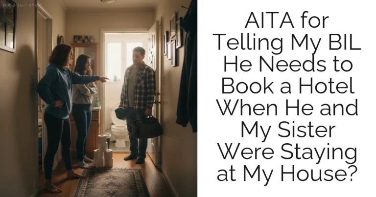AITA for Telling My BIL He Needs to Book a Hotel When He and My Sister Were Staying at My House?