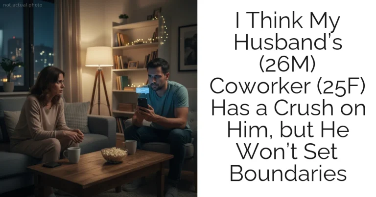 I Think My Husband’s (26M) Coworker (25F) Has a Crush on Him, but He Won’t Set Boundaries