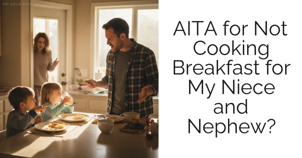 AITA for Not Cooking Breakfast for My Niece and Nephew?