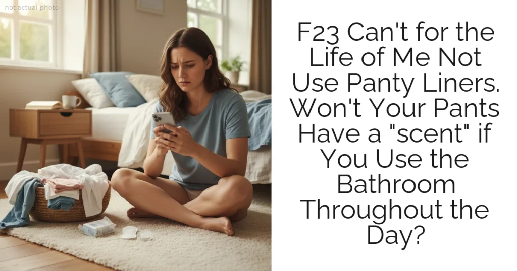 F23 Can't for the Life of Me Not Use Panty Liners. Won't Your Pants Have a "scent" if You Use the Bathroom Throughout the Day?