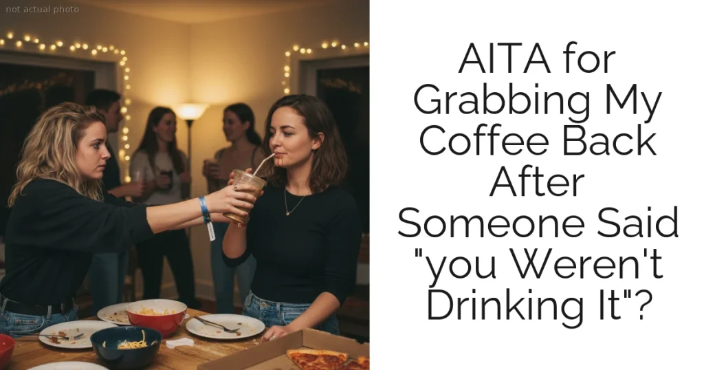 AITA for Grabbing My Coffee Back After Someone Said "you Weren't Drinking It"?