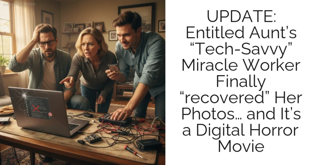 UPDATE: Entitled Aunt’s “Tech-Savvy” Miracle Worker Finally “recovered” Her Photos… and It’s a Digital Horror Movie