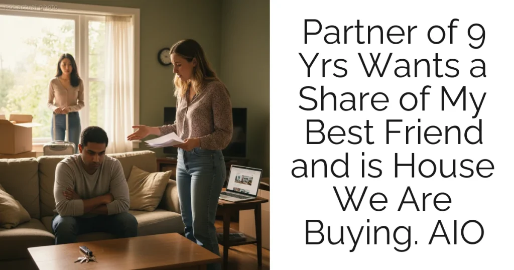 Partner of 9 Yrs Wants a Share of My Best Friend and is House We Are Buying. AIO