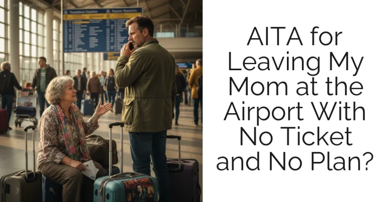 AITA for Leaving My Mom at the Airport With No Ticket and No Plan?