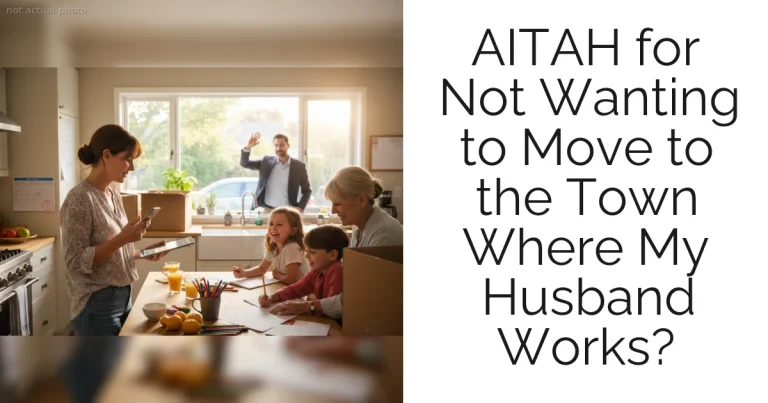AITAH for Not Wanting to Move to the Town Where My Husband Works?