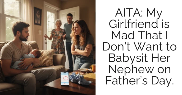 AITA: My Girlfriend is Mad That I Don’t Want to Babysit Her Nephew on Father’s Day.