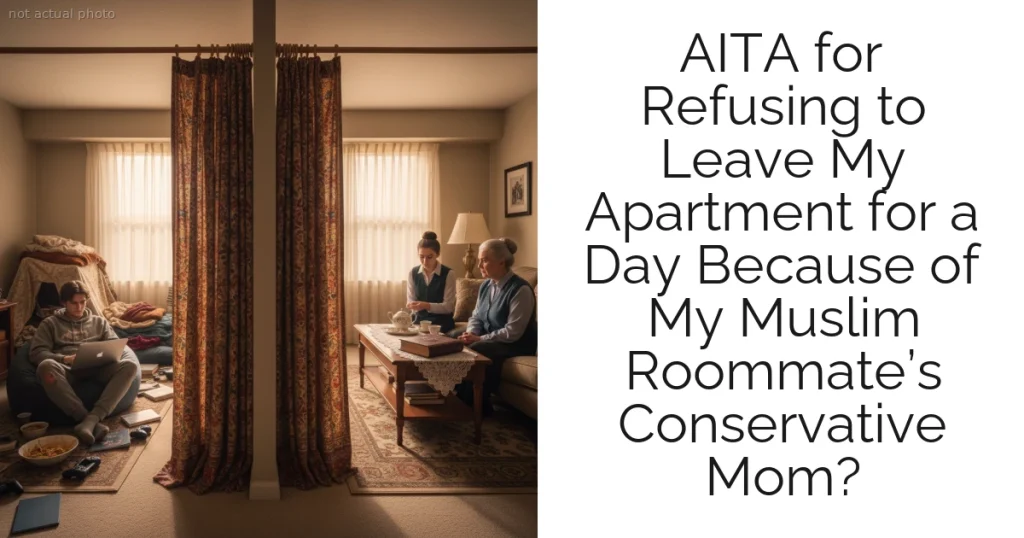 AITA for Refusing to Leave My Apartment for a Day Because of My Muslim Roommate’s Conservative Mom?