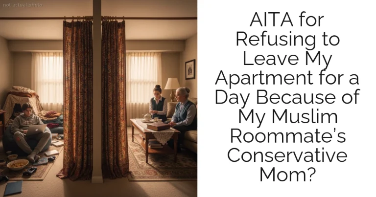 AITA for Refusing to Leave My Apartment for a Day Because of My Muslim Roommate’s Conservative Mom?