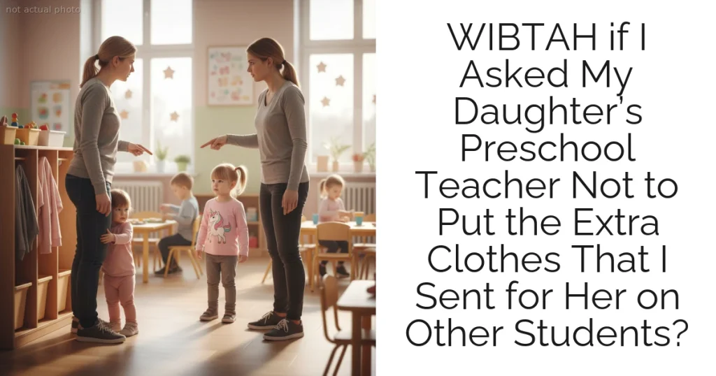 WIBTAH if I Asked My Daughter’s Preschool Teacher Not to Put the Extra Clothes That I Sent for Her on Other Students?