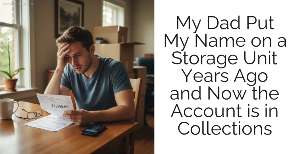 My Dad Put My Name on a Storage Unit Years Ago and Now the Account is in Collections