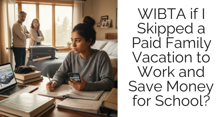 WIBTA if I Skipped a Paid Family Vacation to Work and Save Money for School?