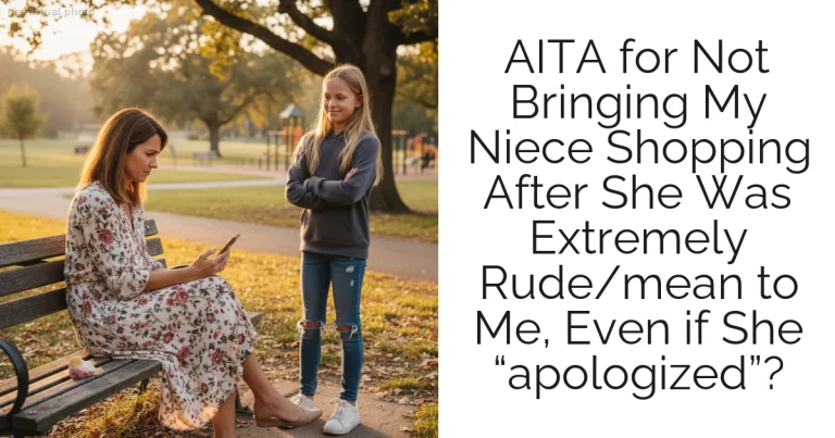 AITA for Not Bringing My Niece Shopping After She Was Extremely Rude/mean to Me, Even if She “apologized”?