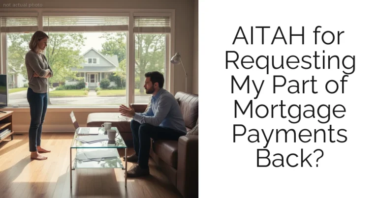 AITAH for Requesting My Part of Mortgage Payments Back?