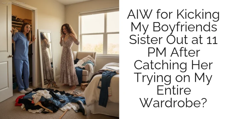 AIW for Kicking My Boyfriends Sister Out at 11 PM After Catching Her Trying on My Entire Wardrobe?