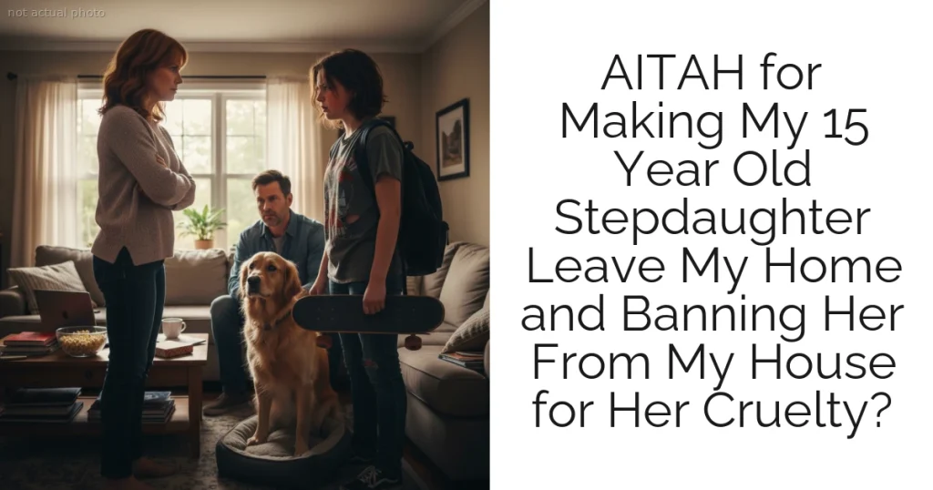 AITAH for Making My 15 Year Old Stepdaughter Leave My Home and Banning Her From My House for Her Cruelty?