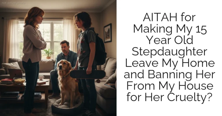 AITAH for Making My 15 Year Old Stepdaughter Leave My Home and Banning Her From My House for Her Cruelty?