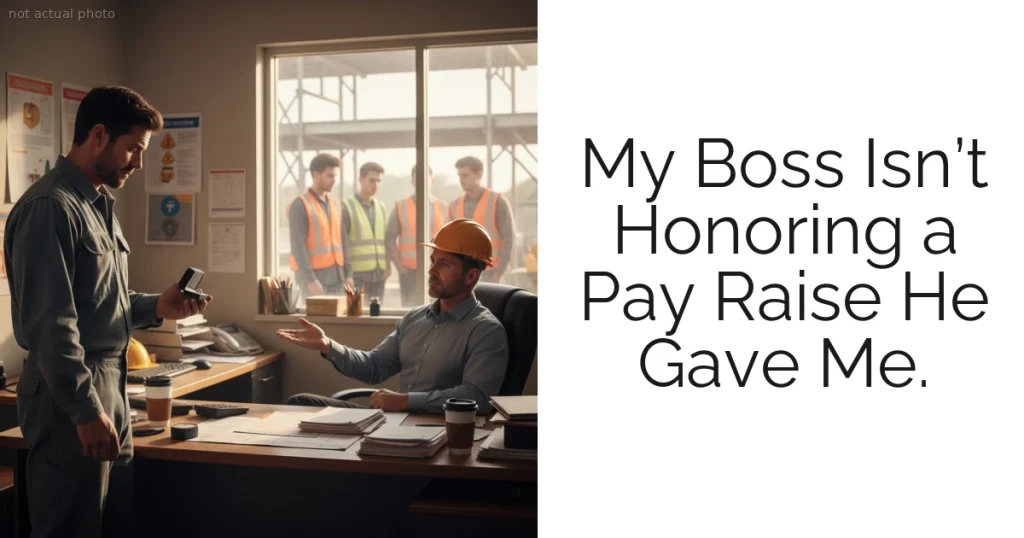 My Boss Isn’t Honoring a Pay Raise He Gave Me.