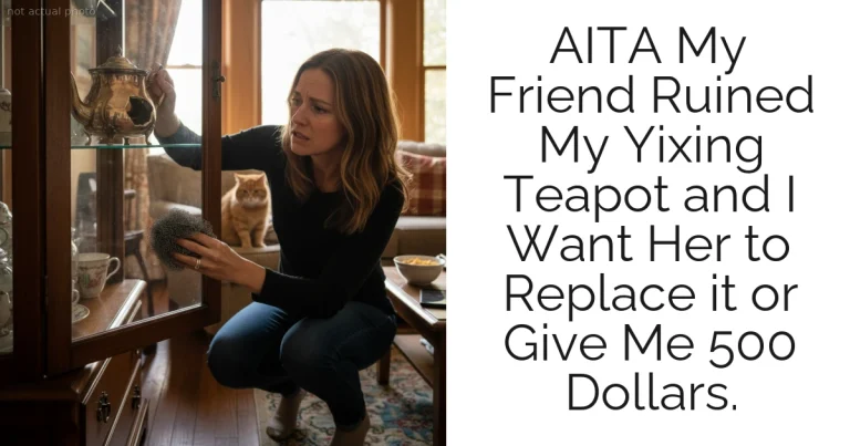 AITA My Friend Ruined My Yixing Teapot and I Want Her to Replace it or Give Me 500 Dollars.