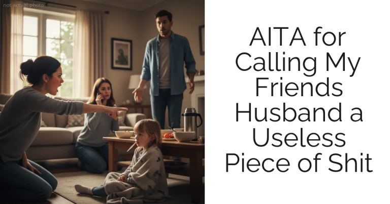 AITA for Calling My Friends Husband a Useless Piece of Shit