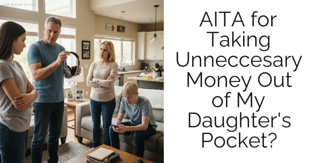 AITA for Taking Unneccesary Money Out of My Daughter's Pocket?