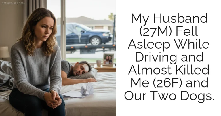 My Husband (27M) Fell Asleep While Driving and Almost Killed Me (26F) and Our Two Dogs.