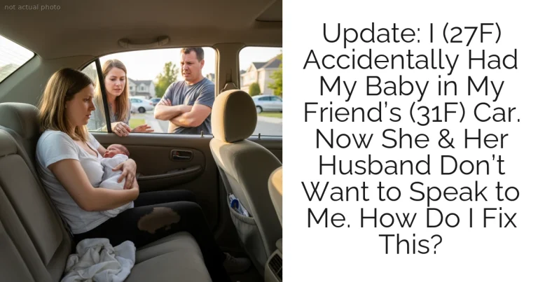 Update: I (27F) Accidentally Had My Baby in My Friend’s (31F) Car. Now She & Her Husband Don’t Want to Speak to Me. How Do I Fix This?