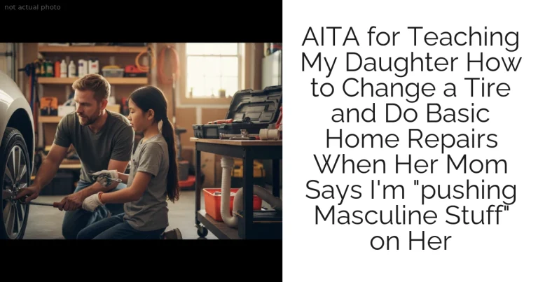 AITA for Teaching My Daughter How to Change a Tire and Do Basic Home Repairs When Her Mom Says I'm "pushing Masculine Stuff" on Her