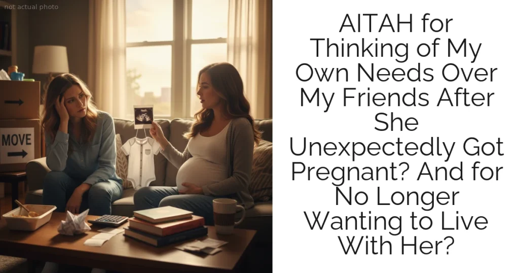 AITAH for Thinking of My Own Needs Over My Friends After She Unexpectedly Got Pregnant? And for No Longer Wanting to Live With Her?