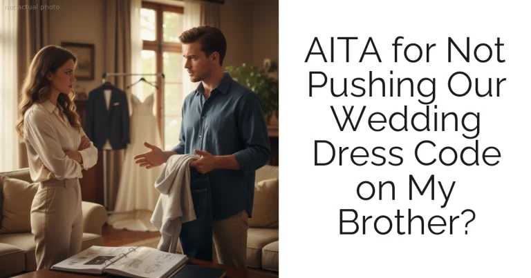 AITA for Not Pushing Our Wedding Dress Code on My Brother?