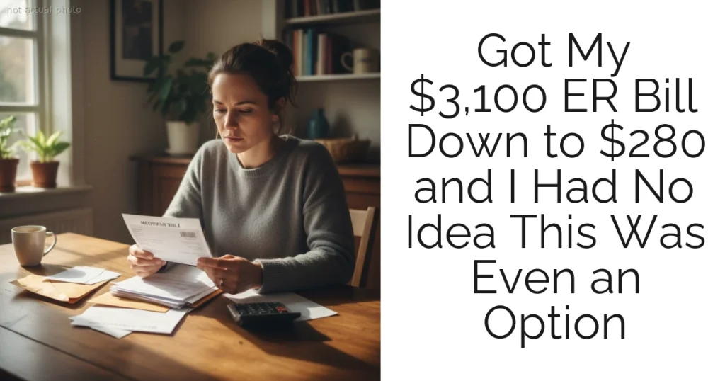 Got My $3,100 ER Bill Down to $280 and I Had No Idea This Was Even an Option