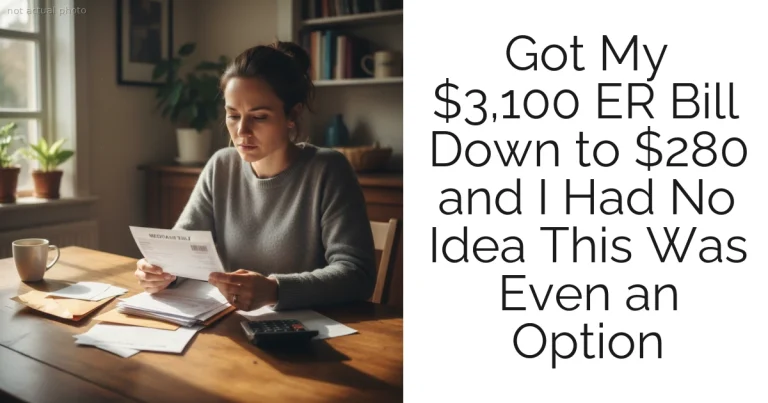 Got My $3,100 ER Bill Down to $280 and I Had No Idea This Was Even an Option