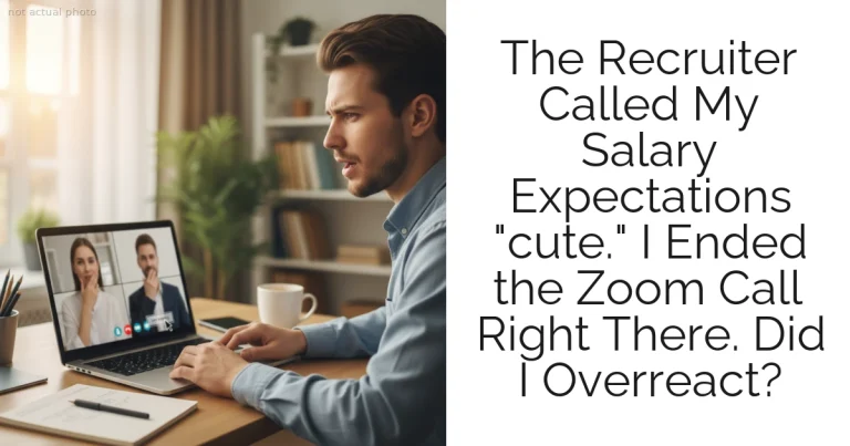The Recruiter Called My Salary Expectations "cute." I Ended the Zoom Call Right There. Did I Overreact?