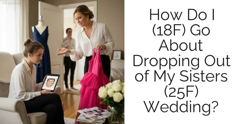 How Do I (18F) Go About Dropping Out of My Sisters (25F) Wedding?