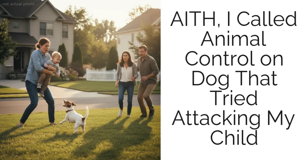 AITH, I Called Animal Control on Dog That Tried Attacking My Child