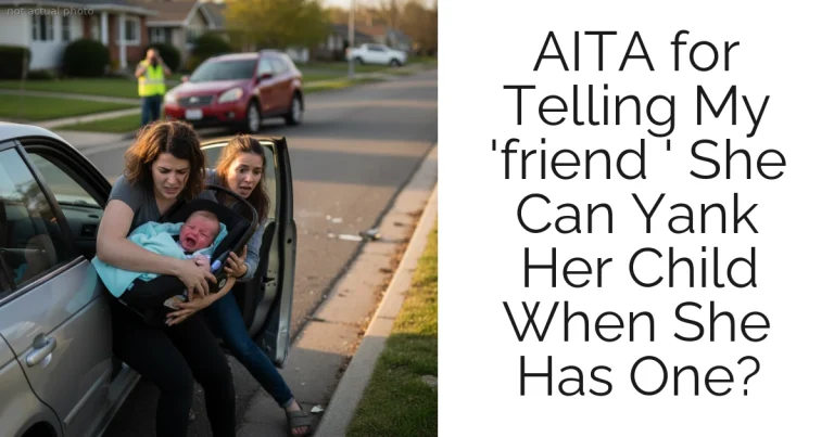 AITA for Telling My 'friend ' She Can Yank Her Child When She Has One?