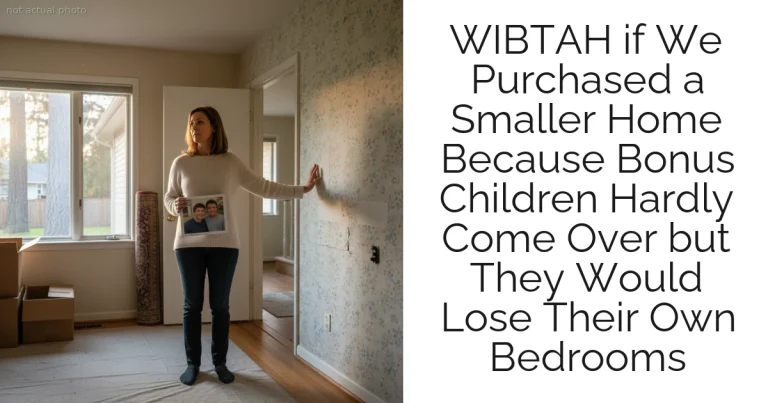 WIBTAH if We Purchased a Smaller Home Because Bonus Children Hardly Come Over but They Would Lose Their Own Bedrooms