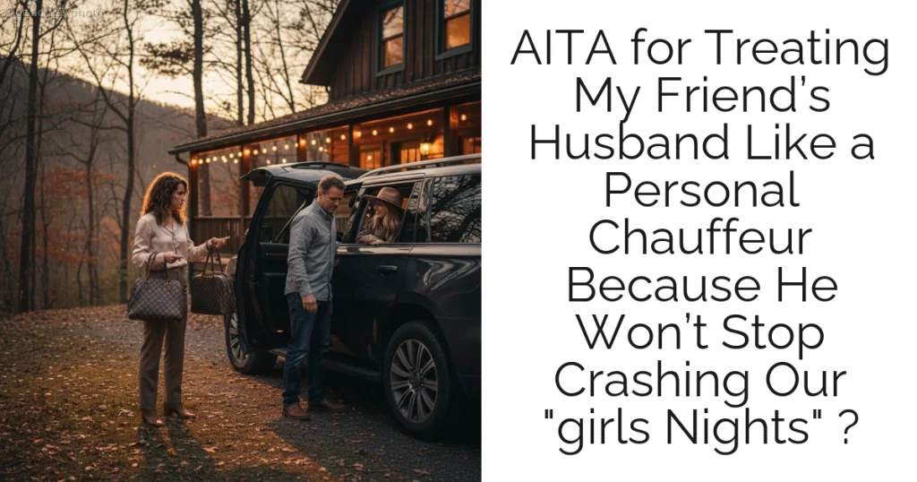 AITA for Treating My Friend’s Husband Like a Personal Chauffeur Because He Won’t Stop Crashing Our "girls Nights" ?