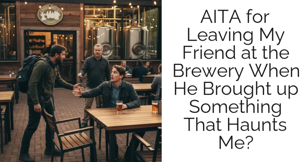 AITA for Leaving My Friend at the Brewery When He Brought up Something That Haunts Me?