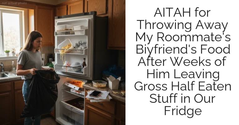 AITAH for Throwing Away My Roommate's Biyfriend's Food After Weeks of Him Leaving Gross Half Eaten Stuff in Our Fridge