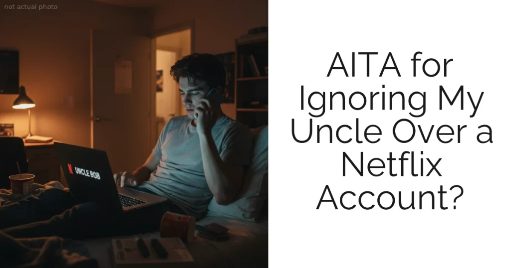 AITA for Ignoring My Uncle Over a Netflix Account?