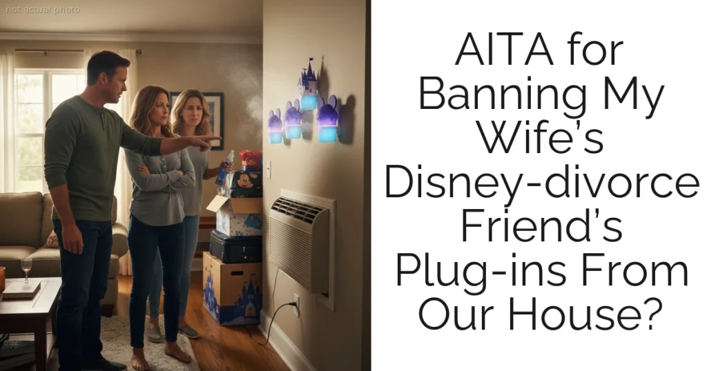 AITA for Banning My Wife’s Disney-divorce Friend’s Plug-ins From Our House?