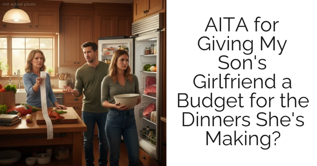 AITA for Giving My Son's Girlfriend a Budget for the Dinners She's Making?
