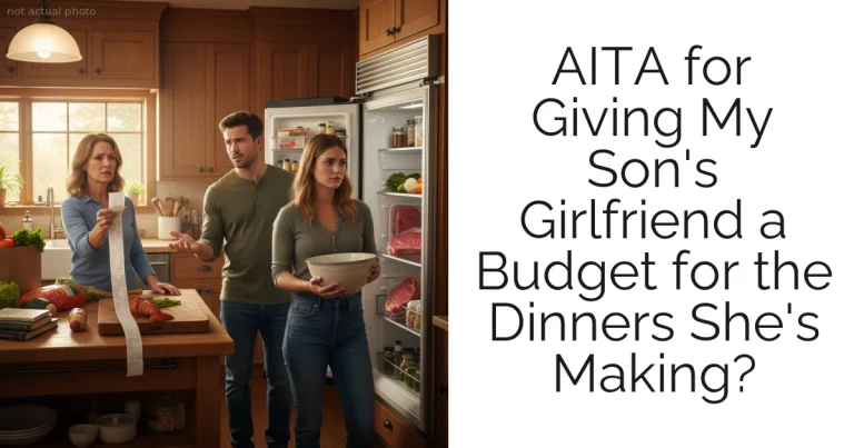 AITA for Giving My Son's Girlfriend a Budget for the Dinners She's Making?