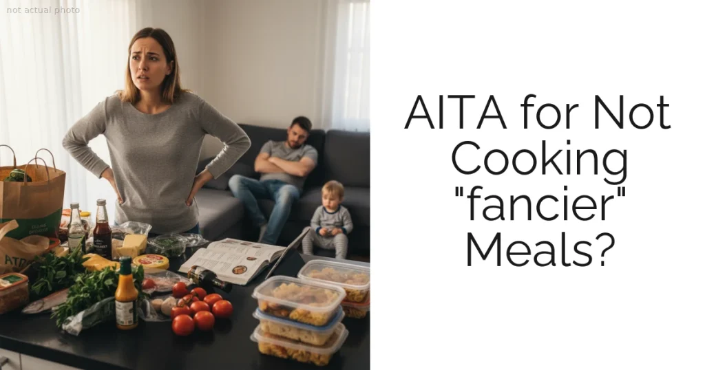 AITA for Not Cooking "fancier" Meals?