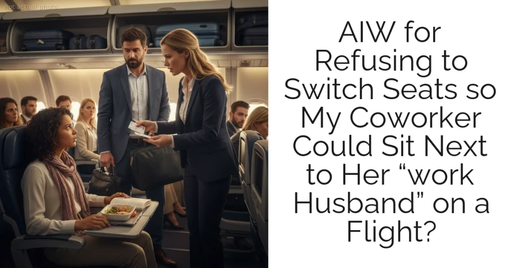 AIW for Refusing to Switch Seats so My Coworker Could Sit Next to Her “work Husband” on a Flight?