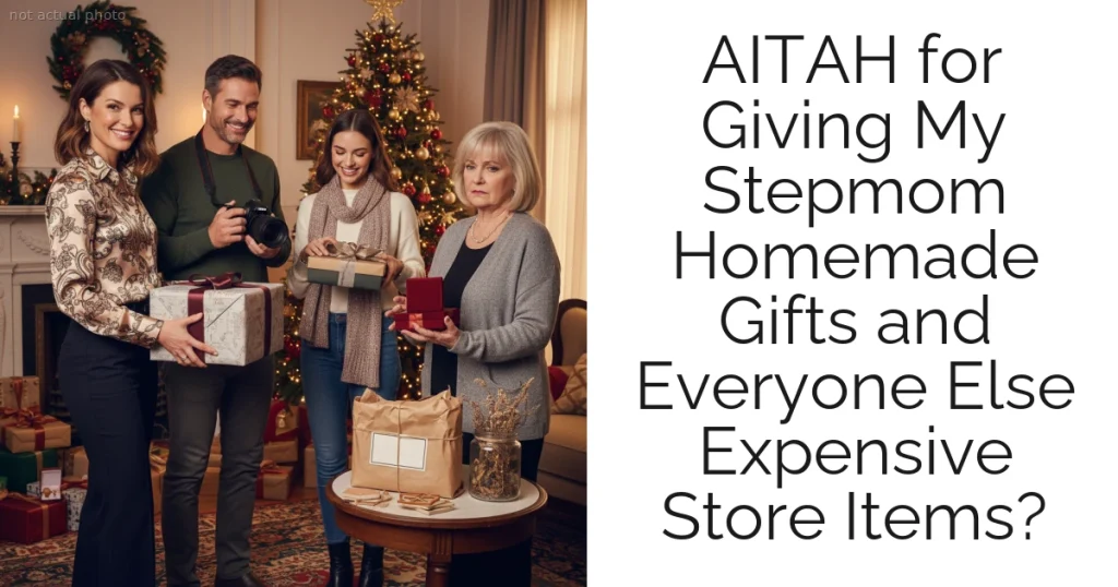 AITAH for Giving My Stepmom Homemade Gifts and Everyone Else Expensive Store Items?